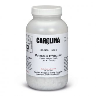 Potassium Hydroxide, Pellets, Reagent Grade, 500 g