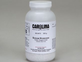 Sodium Hydroxide, Pellets, Reagent Grade, 500 g