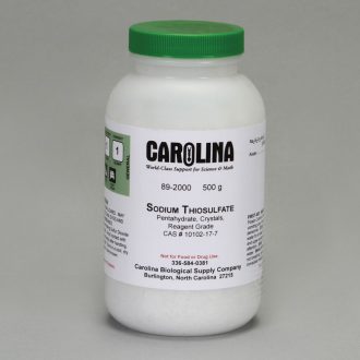Sodium Thiosulfate Pentahydrate, Crystal, Reagent Grade, 500 g
