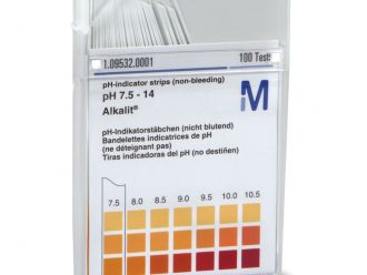 Universal pH Indicator Strips, Range 7.5-14, Pack of 100