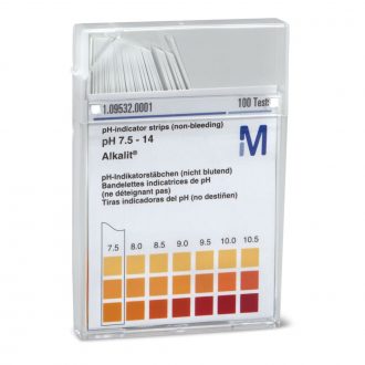 Universal pH Indicator Strips, Range 7.5-14, Pack of 100