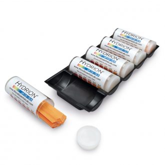 Hydrion Jumbo pH Strips, Wide Range, pH 1-12, 100 Strips per Vial, Pack 5 Vials