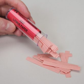 Litmus Paper Strips, Red, Vial of 100