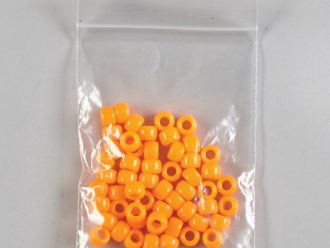 Pony Beads, Orange, pack of 50
