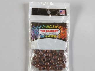 Pony Beads, Brown, pack of 50