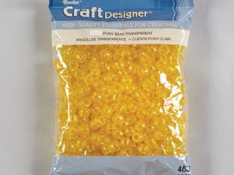 Translucent Yellow Pony Beads, pack of 480