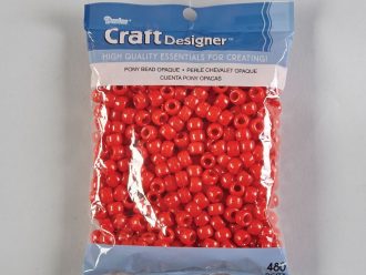 Opaque Red Pony Beads, pack of 480