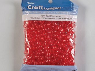 Translucent Red Pony Beads, pack of 480