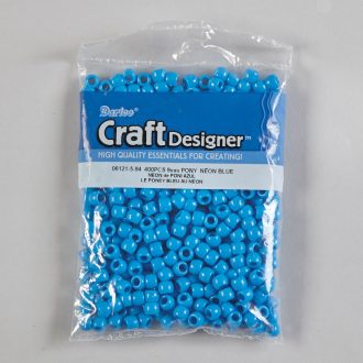 Opaque Blue Pony Beads, pack of 480
