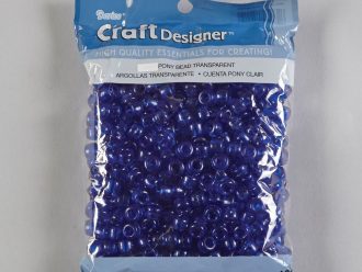 Translucent Blue Pony Beads, pack of 480