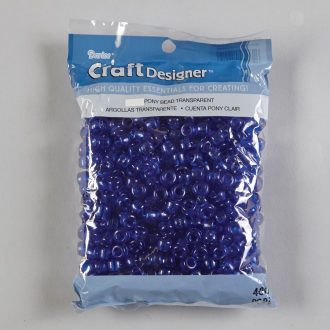 Translucent Blue Pony Beads, pack of 480