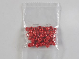 Pony Beads, Red, pack of 50