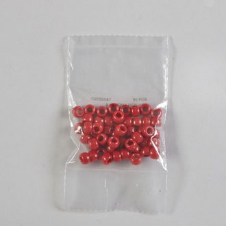 Pony Beads, Red, pack of 50
