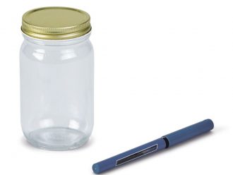 Glass Mason Jar, 1/2 Pint