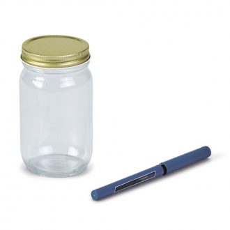 Glass Mason Jar, 1/2 Pint